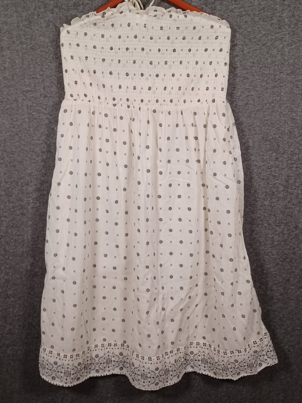 NWT Old Navy Women's 2X Plus Black White Strapless Boho Dress Ties Around Neck